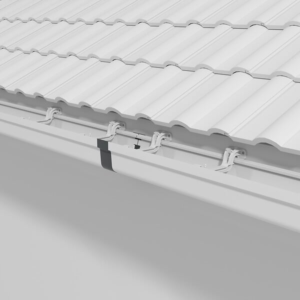 MON MARCHE DECO - Jonction à coller pour Gouttière PVC Moulurée - Anthracite - large