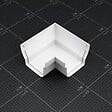 MON MARCHE DECO - Angle int. 90° face plane / Angle ext. 90° face galbée pour Gouttière PVC Moulurée - Blanc - vignette