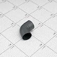 MON MARCHE DECO - Coude M/F 67° pour tuyau de 80 mm - Anthracite - vignette