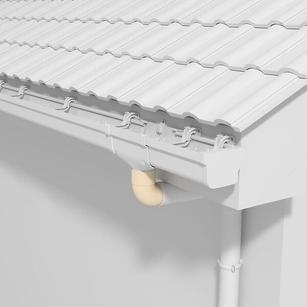 MON MARCHE DECO - Coude M/F 87° pour tuyau de 80 mm - Sable - large