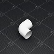 MON MARCHE DECO - Coude M/F 87° pour tuyau de 80 mm - Blanc - vignette