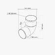 MON MARCHE DECO - Coude M/F 87° pour tuyau de 80 mm - Blanc - vignette