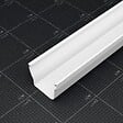 MON MARCHE DECO - Lot de 2 Gouttières PVC double profil dév 300 mm - Long. 2 m - Blanc - vignette