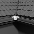 MON MARCHE DECO - Angle ext. 90° face plane / Angle int. 90° face galbée pour Gouttière PVC Moulurée - Blanc - vignette