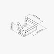 MON MARCHE DECO - Angle ext. 90° face plane / Angle int. 90° face galbée pour Gouttière PVC Moulurée - Blanc - vignette
