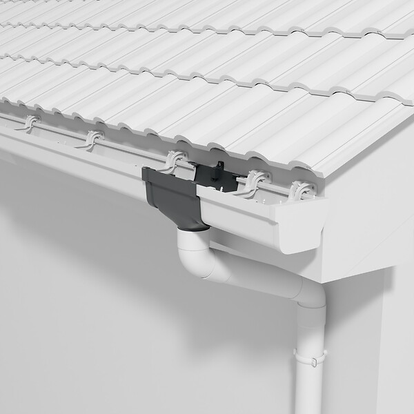 MON MARCHE DECO - Naissance Centrale pour Gouttière PVC Moulurée - Anthracite - large