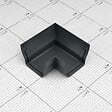 MON MARCHE DECO - Angle int. 90° face plane / Angle ext. 90° face galbée pour Gouttière PVC Moulurée - Anthracite - vignette