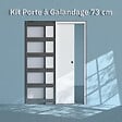 COULICOOL - Porte coulissante à galandage Plane 73 cm et kit de finition - vignette