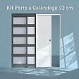 COULICOOL - Porte coulissante à galandage Ligne 93 cm et kit de finition - vignette
