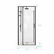 AURLANE - Cabine de Douche Carrée 90x90 - Colonne Thermostatique Noire et Receveur Haut Effet Pierre - vignette
