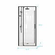 AURLANE - Cabine de Douche Carrée 90x90 - Colonne Thermostatique Noire et Receveur Bas Effet Pierre - vignette