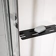 AURLANE - Cabine de Douche Carrée 90x90 - Colonne Thermostatique Noire et Receveur Bas Effet Pierre - vignette