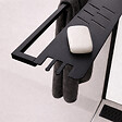 AURLANE - Cabine de Douche à l'Italienne 120x90 - Colonne Thermostatique Noire et Receveur Haut Effet Pierre - vignette