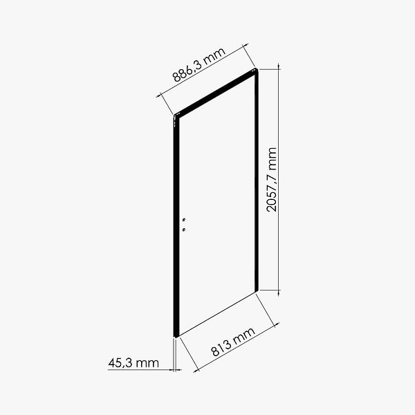 TECNOPROFILS - Bloc-Porte Invisible Affleurante - Prépeinte Plane 80 cm - large