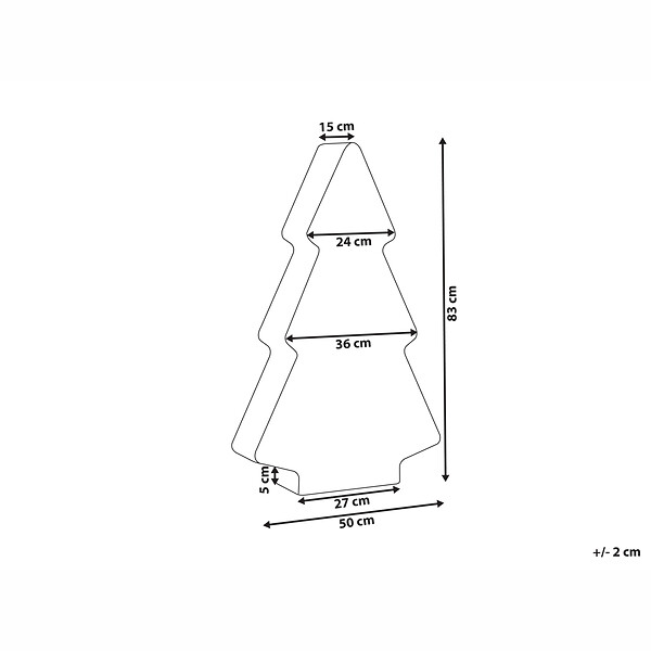 BELIANI - Lampadaire d'extérieur LED FINNAN 83 cm Arbre de Noël Blanc - large