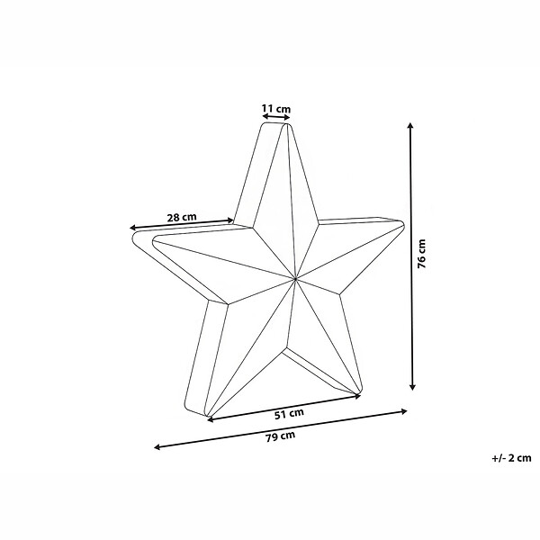 BELIANI - Lampadaire d'extérieur LED OLSAN 76 cm Étoile Blanc - large
