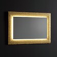 KIAMAMI VALENTINA - Miroir Avec Cadre En Verre Coulé Avec Grain D'or Réversible 90X62 - vignette