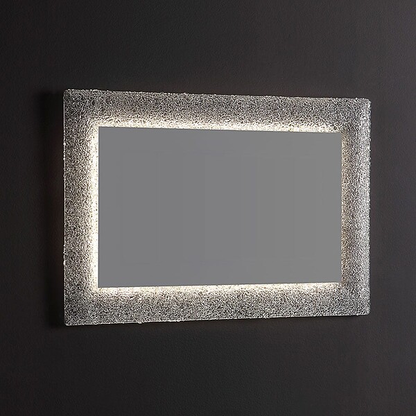 KIAMAMI VALENTINA - Miroir En Verre Fondu 90X62 Rétro-Éclairé Couleur Glace - large