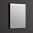 KIAMAMI VALENTINA - Miroir De Salle De Bain 50X70 Avec Bande Rétro-Éclairée Par Led Cadre Noir Mat - vignette