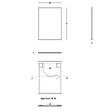 KIAMAMI VALENTINA - Miroir De Salle De Bain 50X70 Avec Bande Rétro-Éclairée Par Led Cadre Noir Mat - vignette