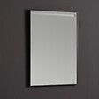 KIAMAMI VALENTINA - Miroir De Salle De Bain 50X70 Avec Bande Rétro-Éclairée Par Led Cadre Noir Mat - vignette