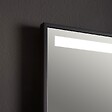 KIAMAMI VALENTINA - Miroir De Salle De Bain 50X70 Avec Bande Rétro-Éclairée Par Led Cadre Noir Mat - vignette