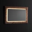 KIAMAMI VALENTINA - Miroir Avec Cadre En Perles De Verre Coulé Bronze Et Leds Intégrées 90X62 - vignette