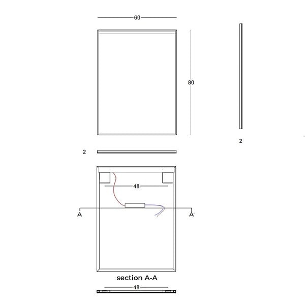 KIAMAMI VALENTINA - Miroir Rétro-Éclairé 60X80 Avec Cadre Pvc - large