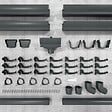 MON MARCHE DECO - Kit Gouttière PVC Moulurée dév 300 mm - Long. 8 m - Anthracite - vignette
