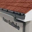 MON MARCHE DECO - Kit Gouttière PVC Moulurée dév 300 mm - Long. 8 m - Anthracite - vignette
