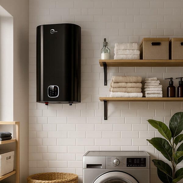 SANNOVER - Chauffe Eau Electrique Plat Mural Multipositions Kimoro Noir 80 Litres Sannover - large