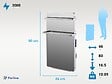 PURLINE - Sèche-serviettes verre trempé miroir display LED 2000W - vignette