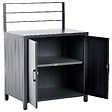 BELIANI - Cuisine d'extérieur 4 pièces avec évier VIGGIANO Gris graphite Métal - vignette