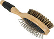 ZOLUX - Brosse double face pour chien - Bambou - Marron - Dog Salon - vignette