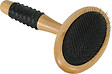 ZOLUX - Brosse slicker pour chien bambou Dog Salon Marron 17cm - vignette