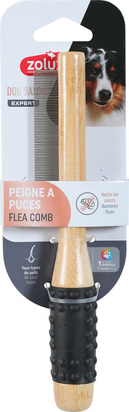 ZOLUX - Peigne anti-puces chien Dog Salon - Bambou - Marron - large