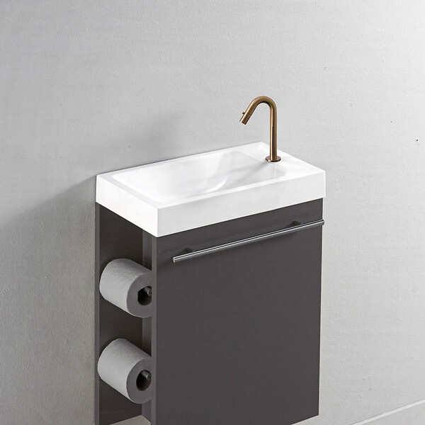 ESSEBAGNO - Indus robinet lave-mains cuivre brossé eau froide - large