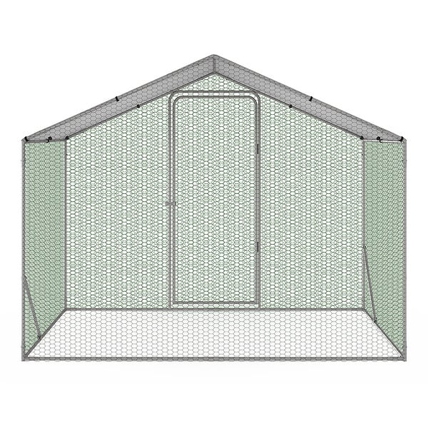 ID MARKET - Enclos poulailler 3 m² parc grillagé 2,20x1,4 M acier galvanisé - large