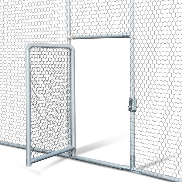 ID MARKET - Enclos poulailler dôme 22,5 m² parc grillagé 3x7,5 M avec porte latérale - large