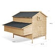 ID MARKET - Poulailler chalet XXL pour poules avec pondoir en bois - vignette