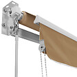 ID MARKET - Store banne manuel 4x3 M taupe lambrequin H.1,40 M - vignette