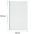 ID MARKET - Pare baignoire 1 volet 70x120 cm avec profilé en aluminium argenté - vignette