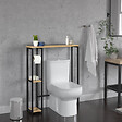 ID MARKET - Meuble dessus WC avec placard DETROIT design industriel - vignette