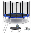 KANGUI - KANGUI Trampoline rond Bleu Ø360cm avec filet, échelle, bâche et kit ancrage - vignette