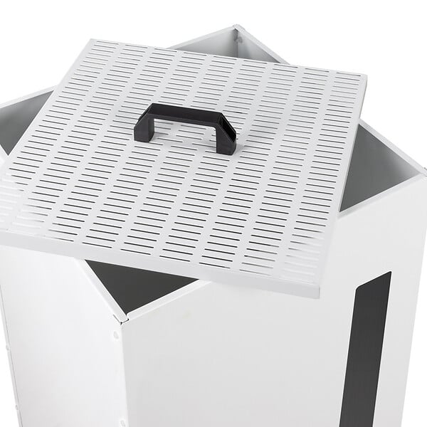 ID MARKET - Réservoir à granulés 45 kg blanc rangement à pellets 36 x 36 x 76 cm - large