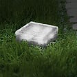 ID MARKET - Lot de 8 pavés solaires en verre 4 LEDS blanches éclairage de jardin - vignette