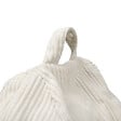 ID MARKET - Pouf poire HORTENSE en velours côtelé beige - vignette