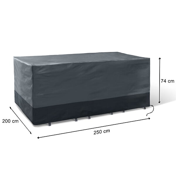 ID MARKET - Housse de protection pour table de jardin rectangulaire 250 x 200 x 74 cm - large