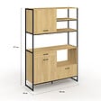 ID MARKET - Buffet de cuisine 120 CM DETROIT meuble 3 portes + 1 tiroir design industriel - vignette