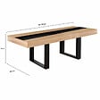 ID MARKET - Table à manger extensible rectangle PHOENIX 4-8 personnes bois et noir bande centrale noire 160-200 cm - vignette
